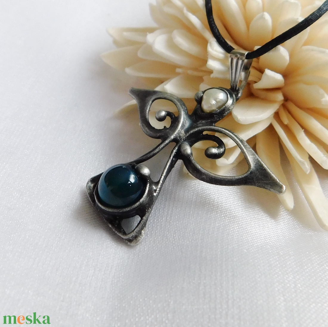 Achát angyal medál - ékszer - nyaklánc - medál - Meska.hu