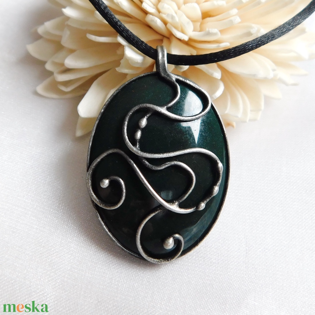 Heliotróp medál - ékszer - nyaklánc - medálos nyaklánc - Meska.hu