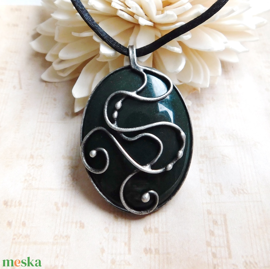 Heliotróp medál - ékszer - nyaklánc - medálos nyaklánc - Meska.hu