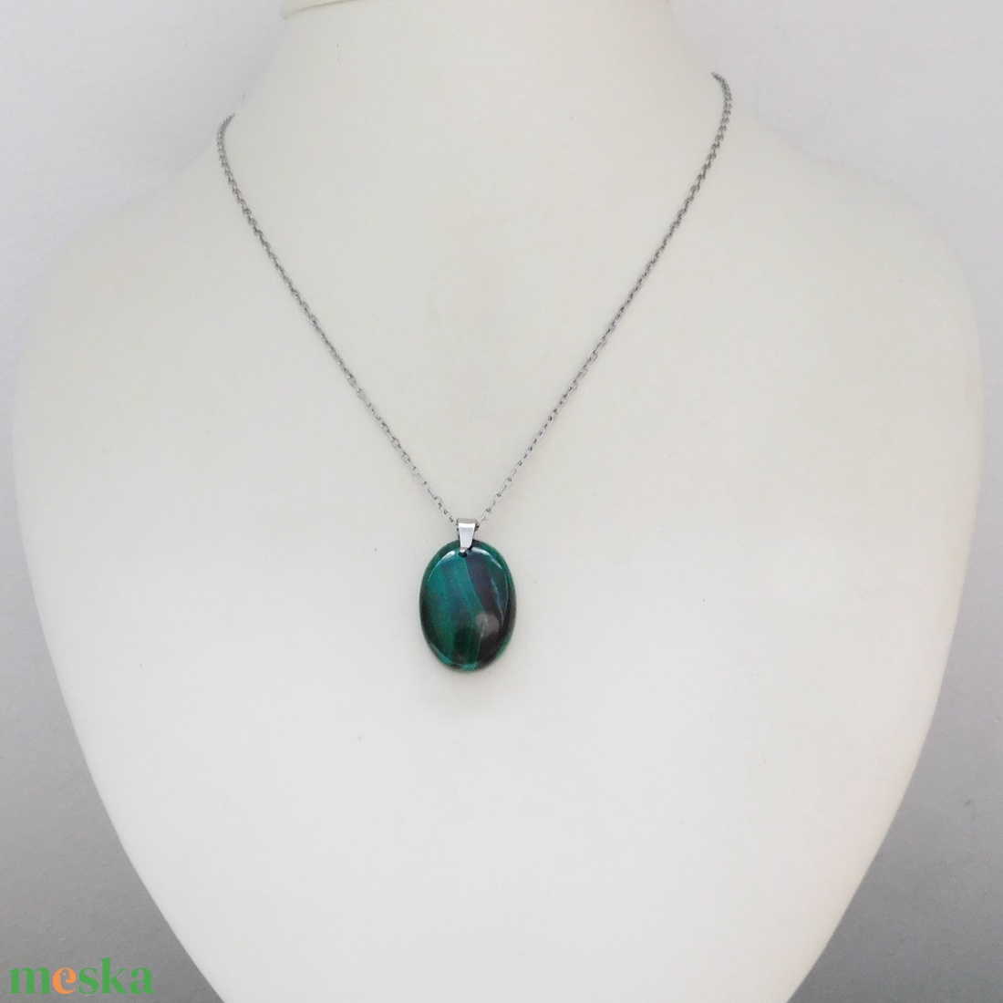 Malachit medál - ékszer - nyaklánc - medál - Meska.hu