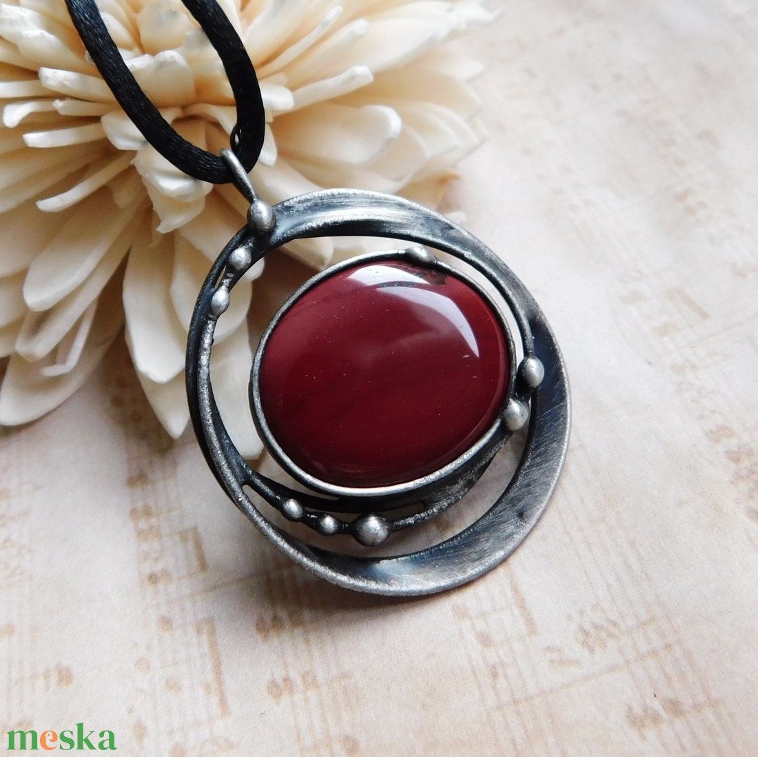 Mookait jáspis medál  - ékszer - nyaklánc - medálos nyaklánc - Meska.hu