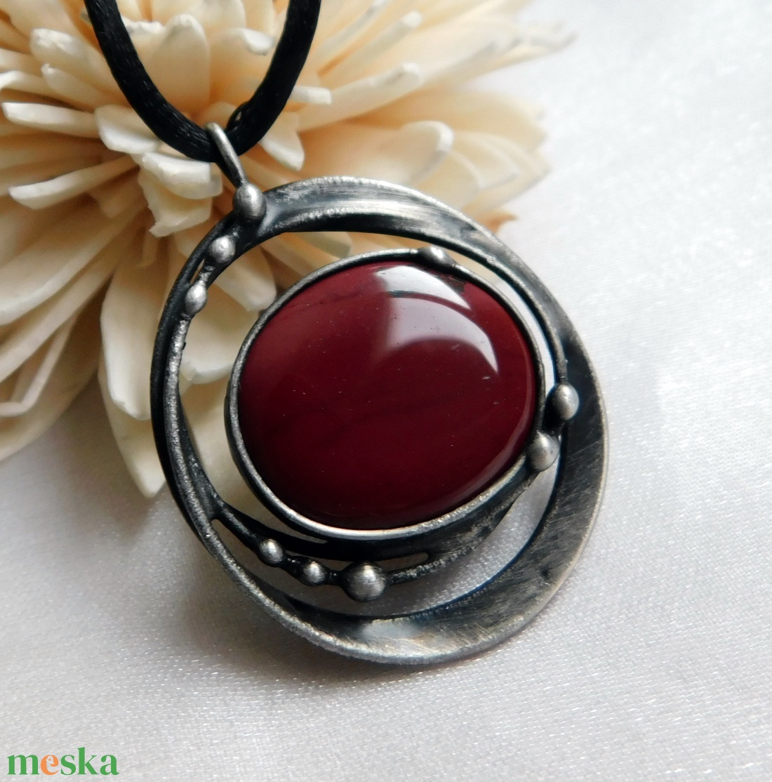 Mookait jáspis medál  - ékszer - nyaklánc - medálos nyaklánc - Meska.hu