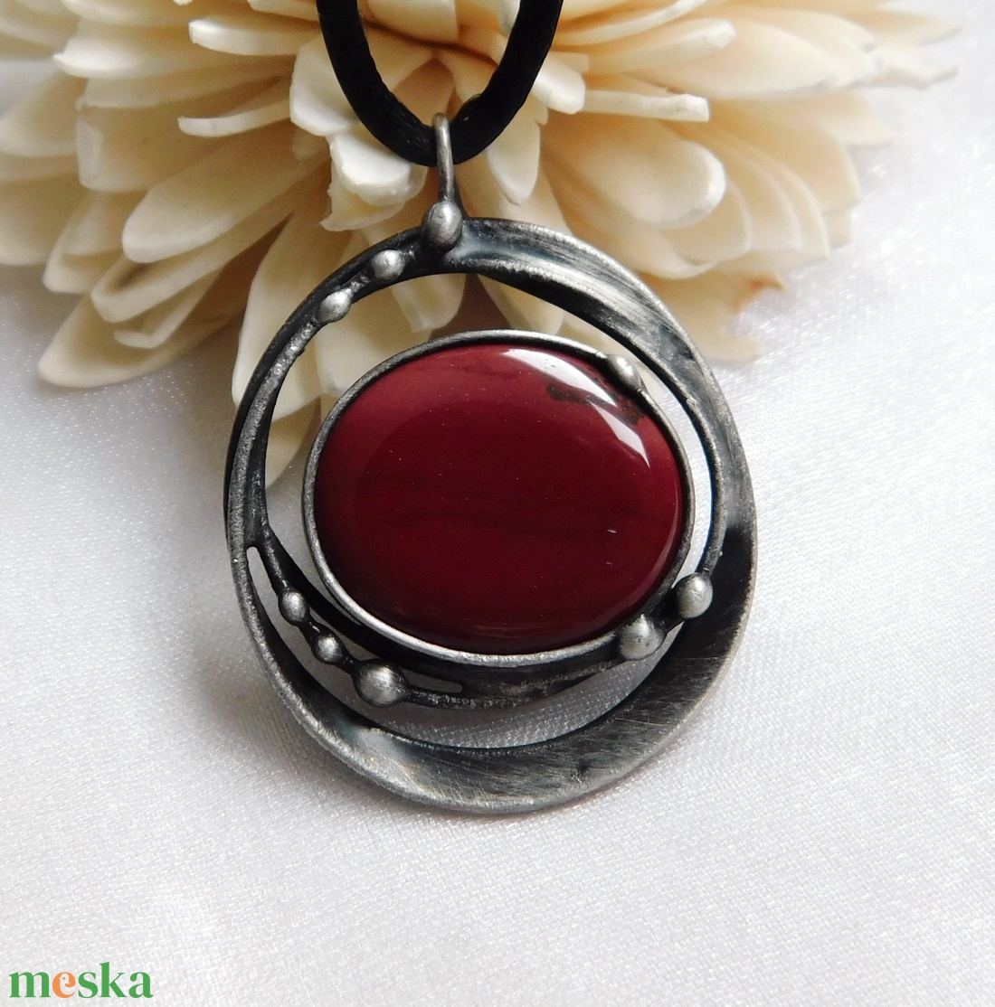 Mookait jáspis medál  - ékszer - nyaklánc - medálos nyaklánc - Meska.hu