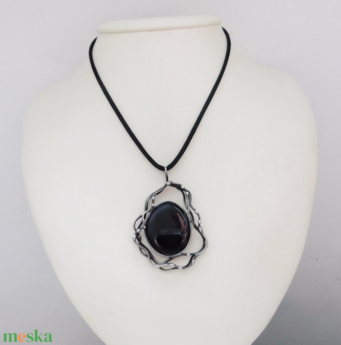 Ónix nyaklánc - ékszer - nyaklánc - medál - Meska.hu