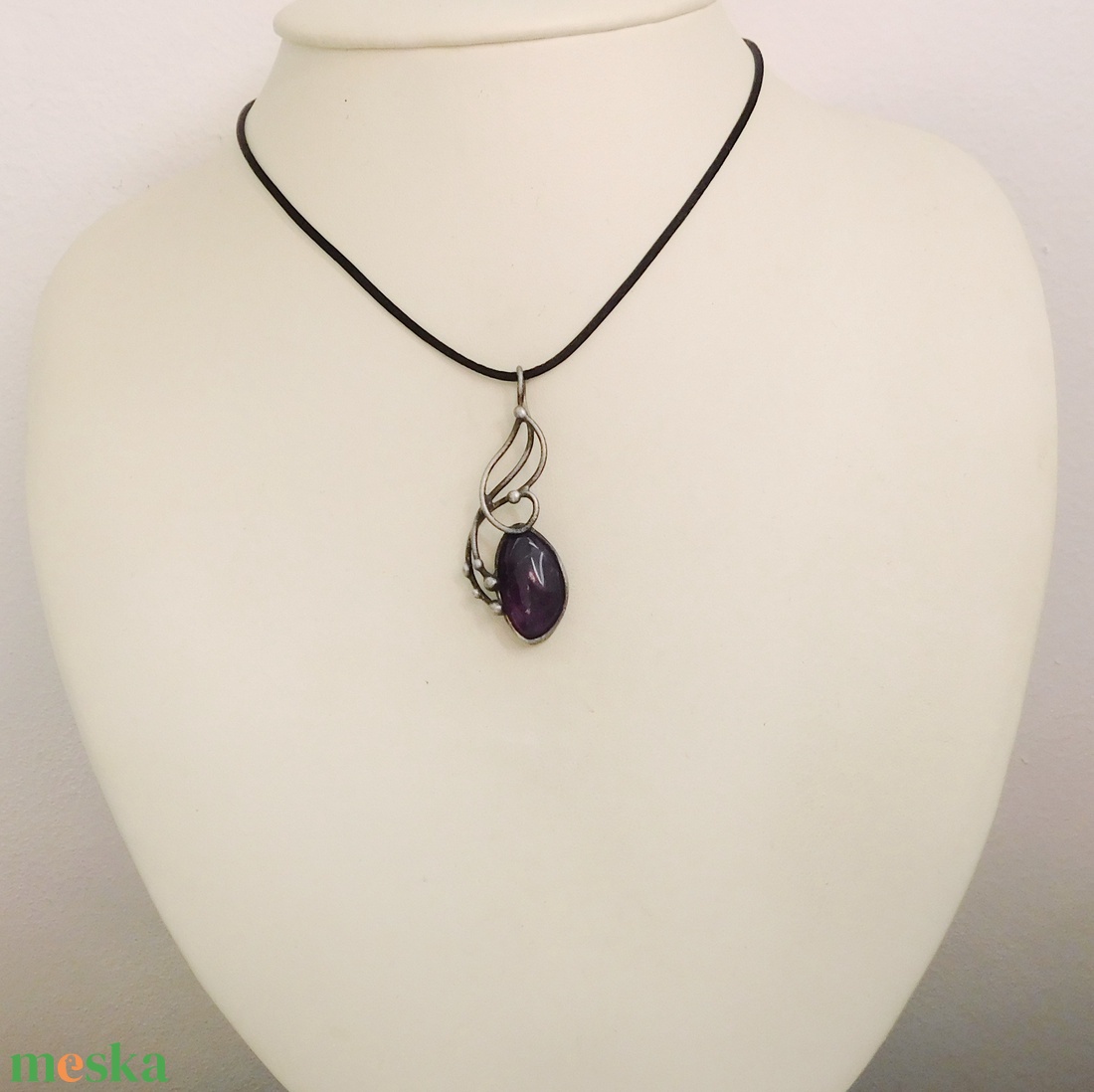 Ametiszt nyaklánc - ékszer - nyaklánc - medál - Meska.hu
