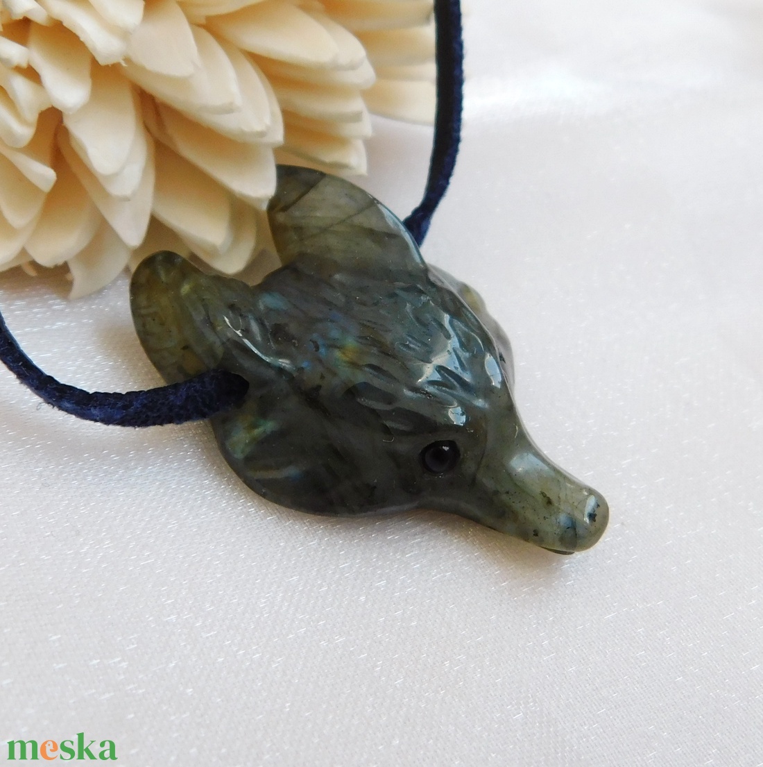 Labradorit farkas nyaklánc - ékszer - nyaklánc - medál - Meska.hu