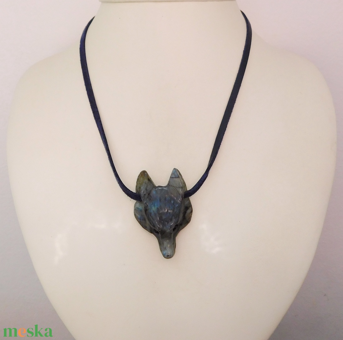 Labradorit farkas nyaklánc - ékszer - nyaklánc - medál - Meska.hu