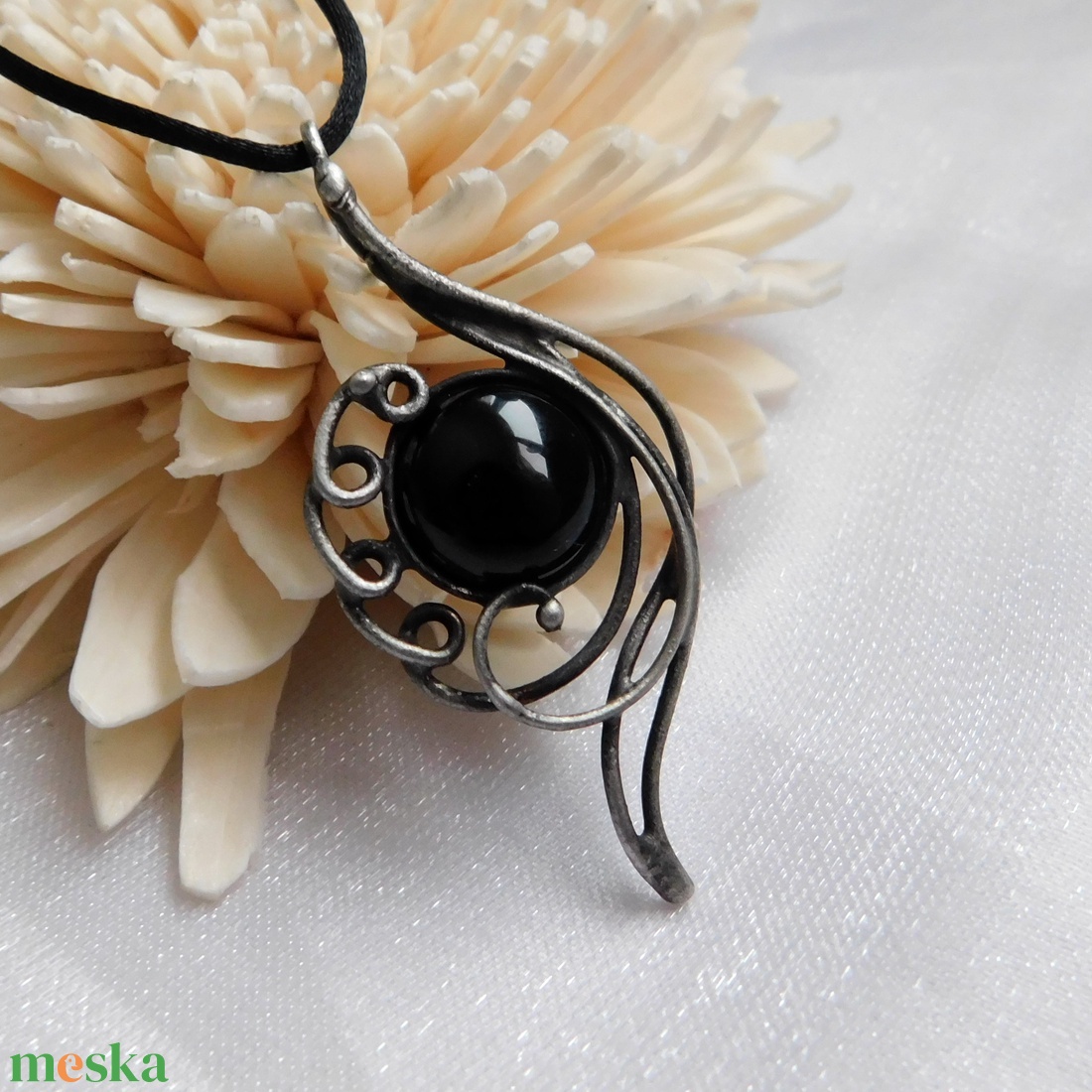 Ónix nyaklánc - ékszer - nyaklánc - medál - Meska.hu