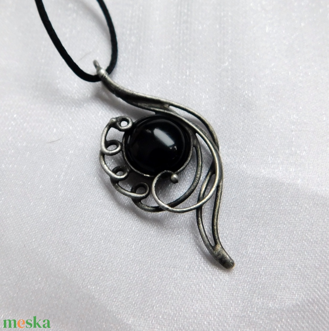 Ónix nyaklánc - ékszer - nyaklánc - medál - Meska.hu