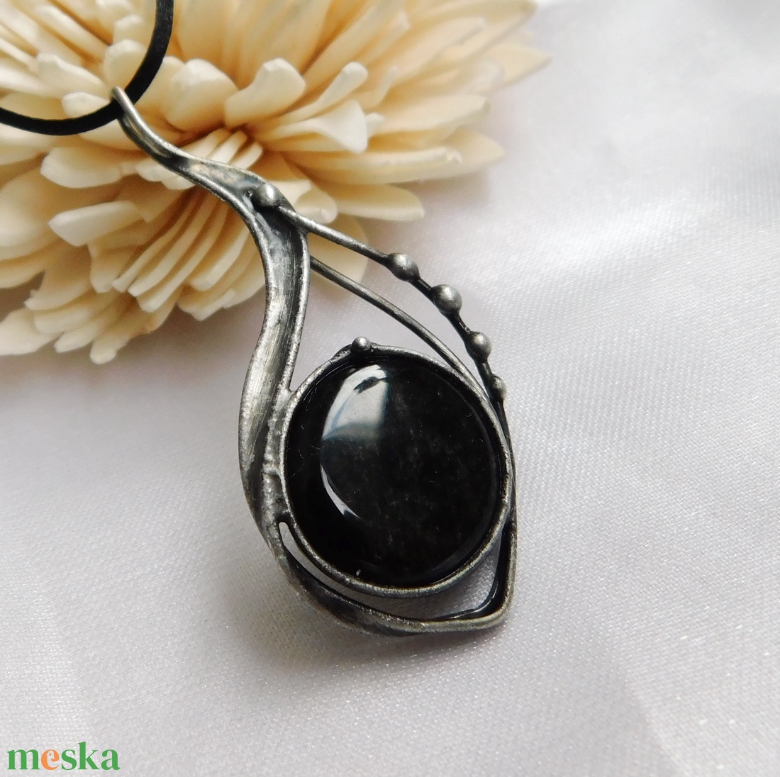 Arany obszidián medál - ékszer - nyaklánc - medál - Meska.hu