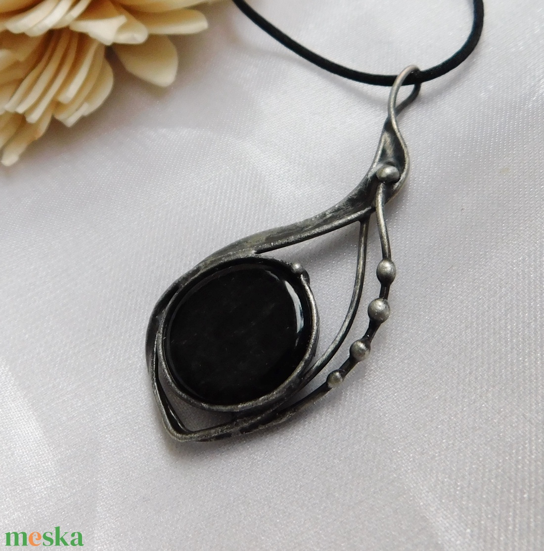 Arany obszidián medál - ékszer - nyaklánc - medál - Meska.hu