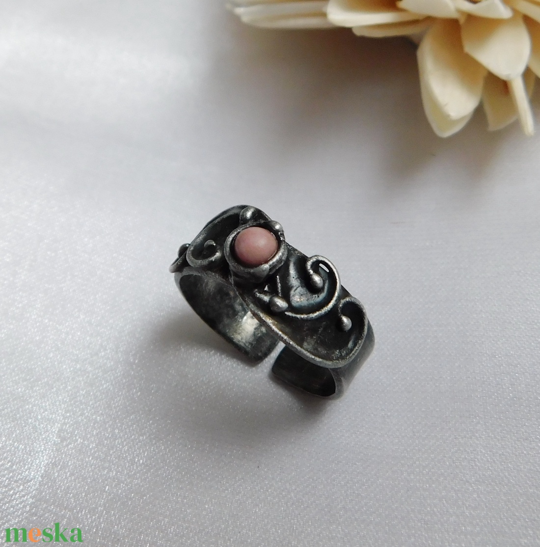 Rodonit gyűrű - ékszer - gyűrű - szoliter gyűrű - Meska.hu