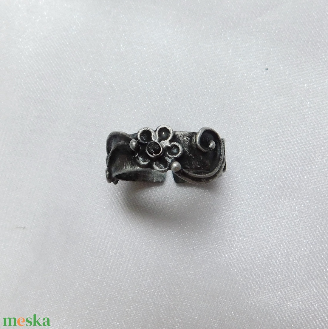 Fekete gyémánt gyűrű - ékszer - gyűrű - szoliter gyűrű - Meska.hu