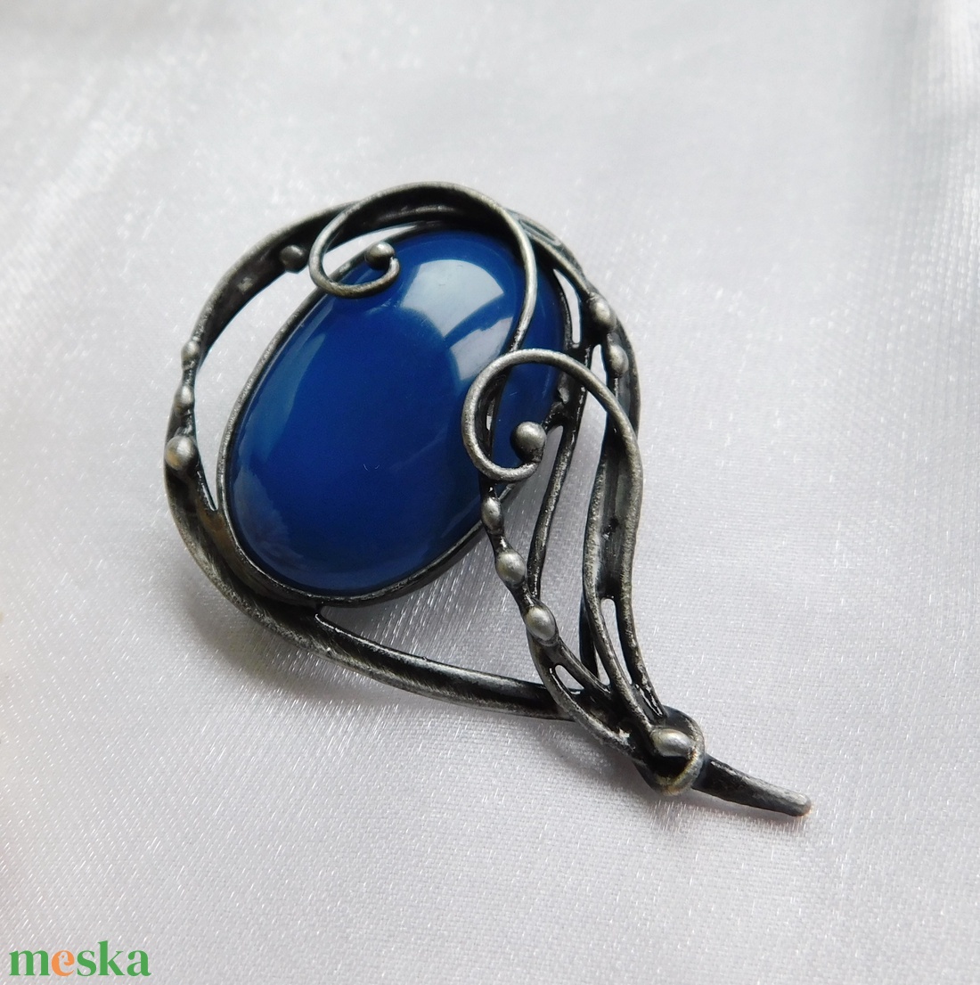 Achát bross / kitűző - ékszer - kitűző és bross - Meska.hu
