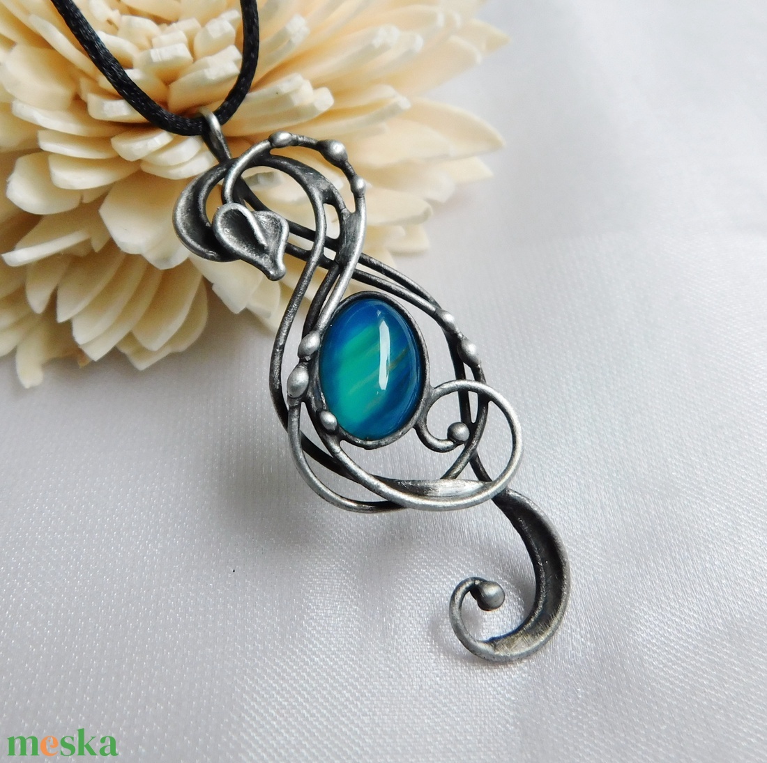 Achát medál - ékszer - nyaklánc - medál - Meska.hu