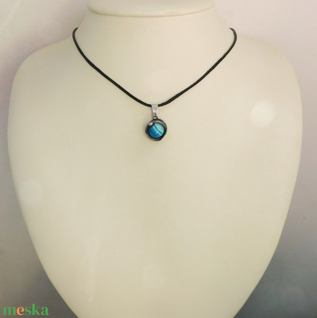 Mini achát medál  - ékszer - nyaklánc - medál - Meska.hu