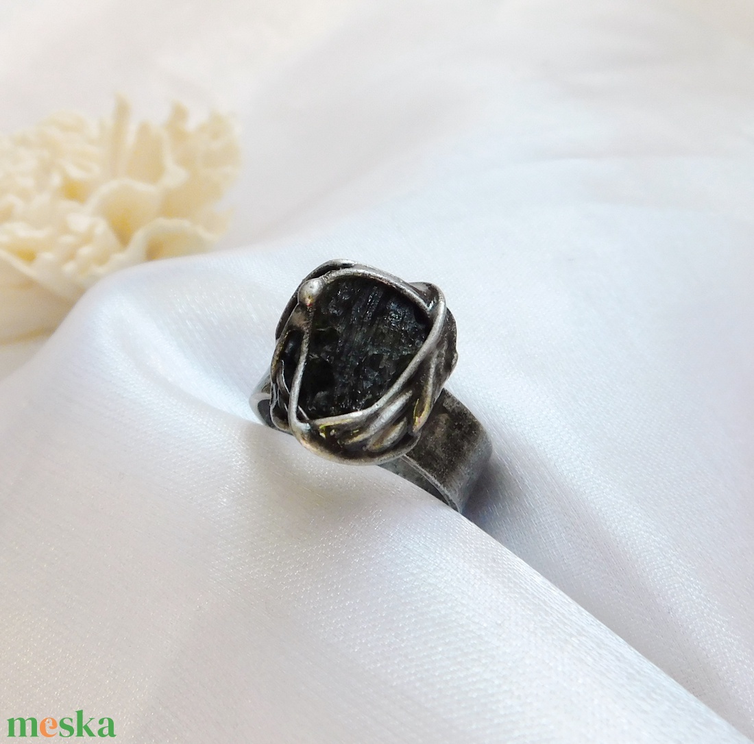 Moldavit gyűrű - ékszer - gyűrű - szoliter gyűrű - Meska.hu