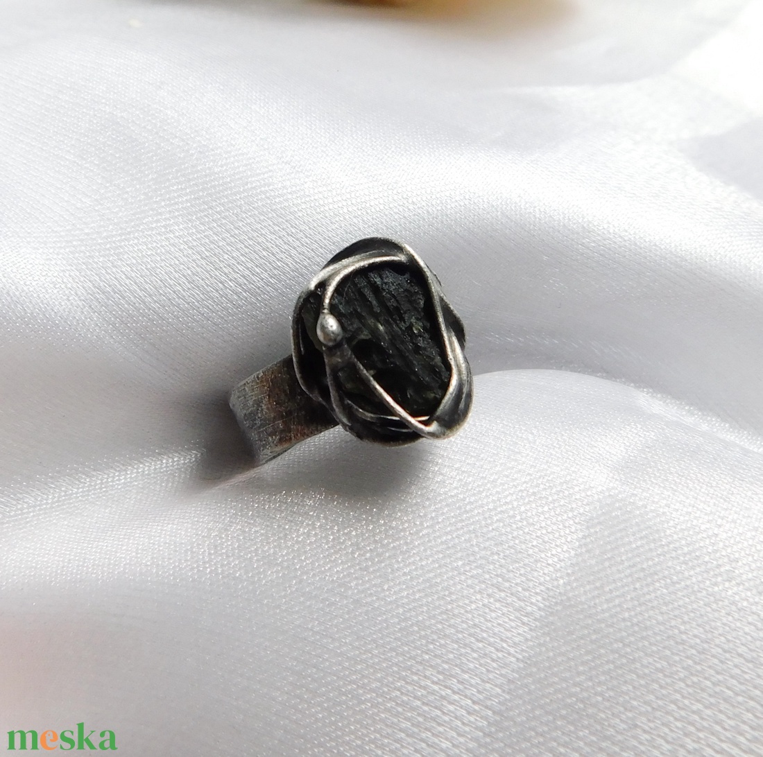 Moldavit gyűrű - ékszer - gyűrű - szoliter gyűrű - Meska.hu