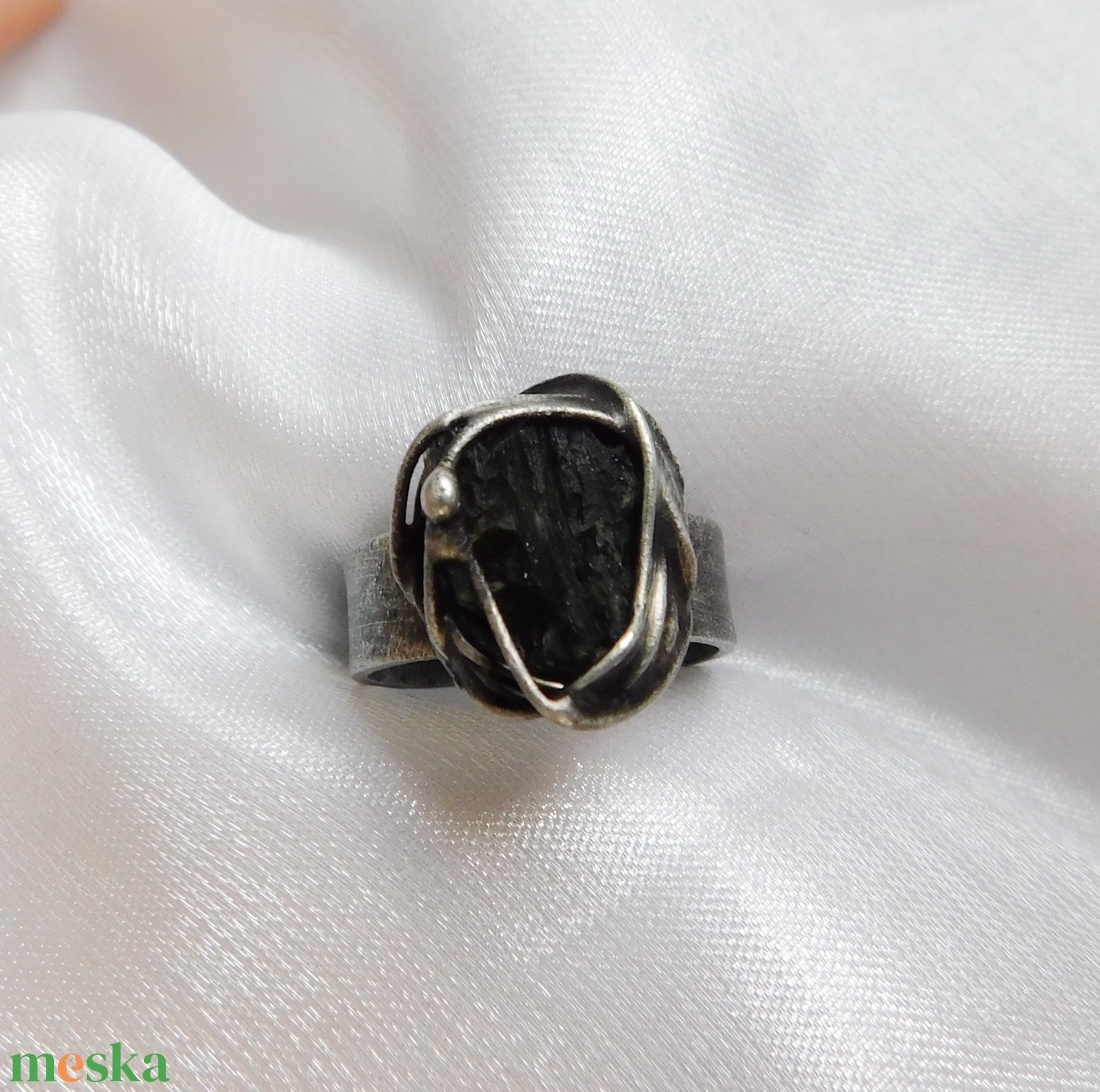 Moldavit gyűrű - ékszer - gyűrű - szoliter gyűrű - Meska.hu