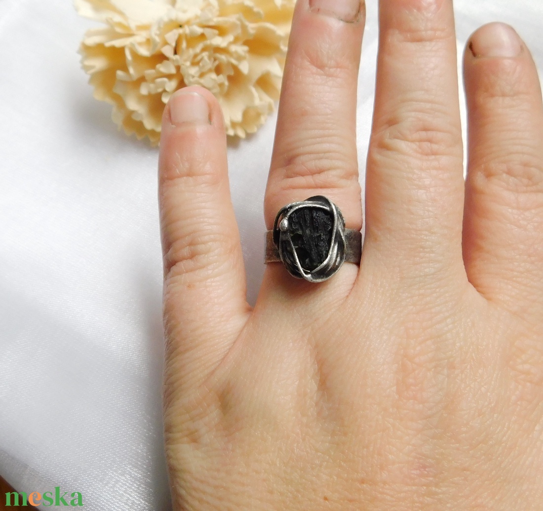 Moldavit gyűrű - ékszer - gyűrű - szoliter gyűrű - Meska.hu