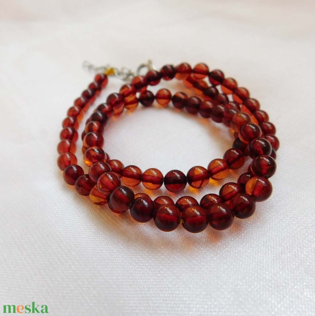 Borostyán nyaklánc - ékszer - nyaklánc - medál - Meska.hu