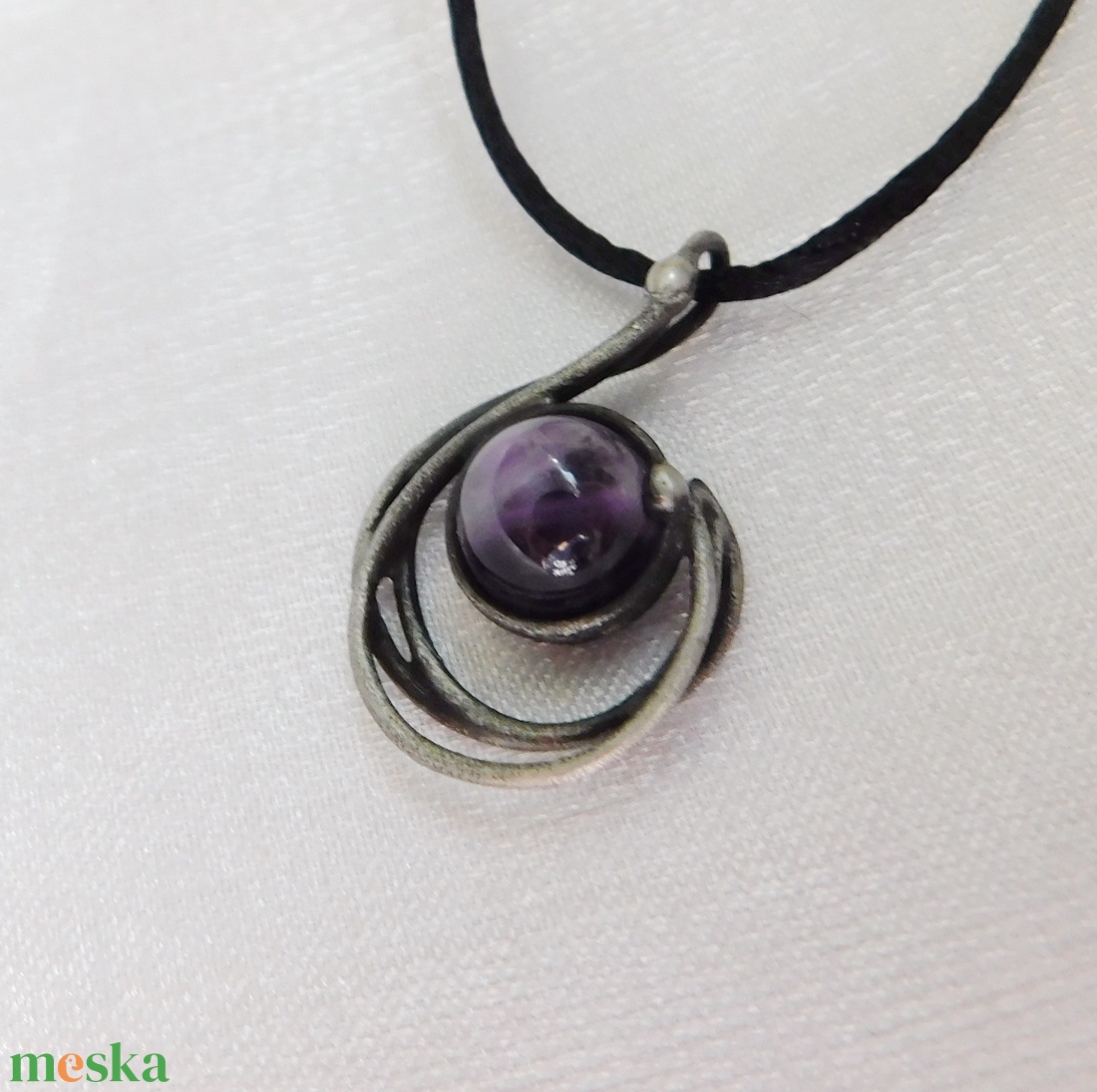 Mini ametiszt medál  - ékszer - nyaklánc - medálos nyaklánc - Meska.hu