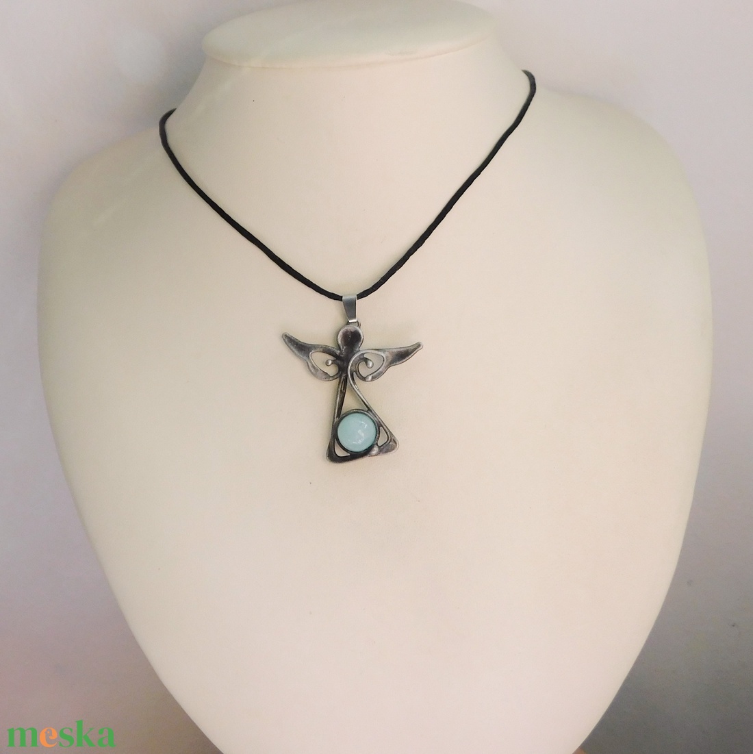 Jáde angyal medál - ékszer - nyaklánc - medálos nyaklánc - Meska.hu