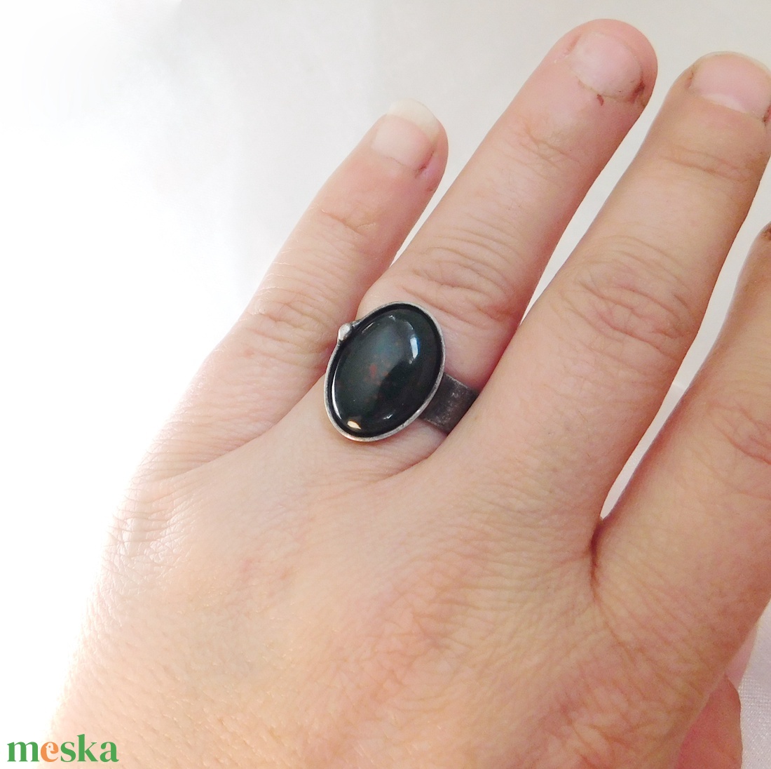 Heliotróp gyűrű - ékszer - gyűrű - szoliter gyűrű - Meska.hu