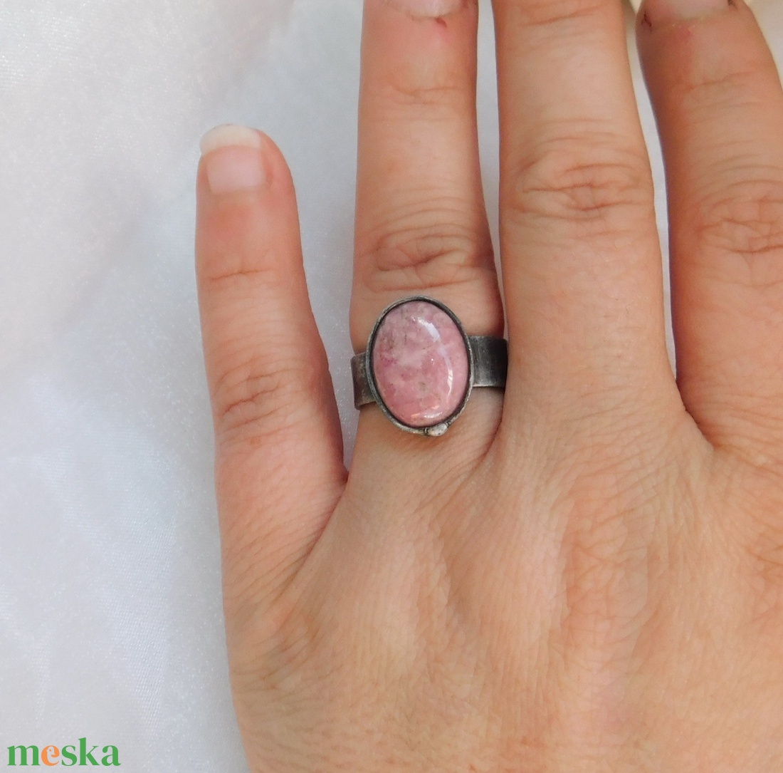 Rodonit gyűrű - ékszer - gyűrű - szoliter gyűrű - Meska.hu