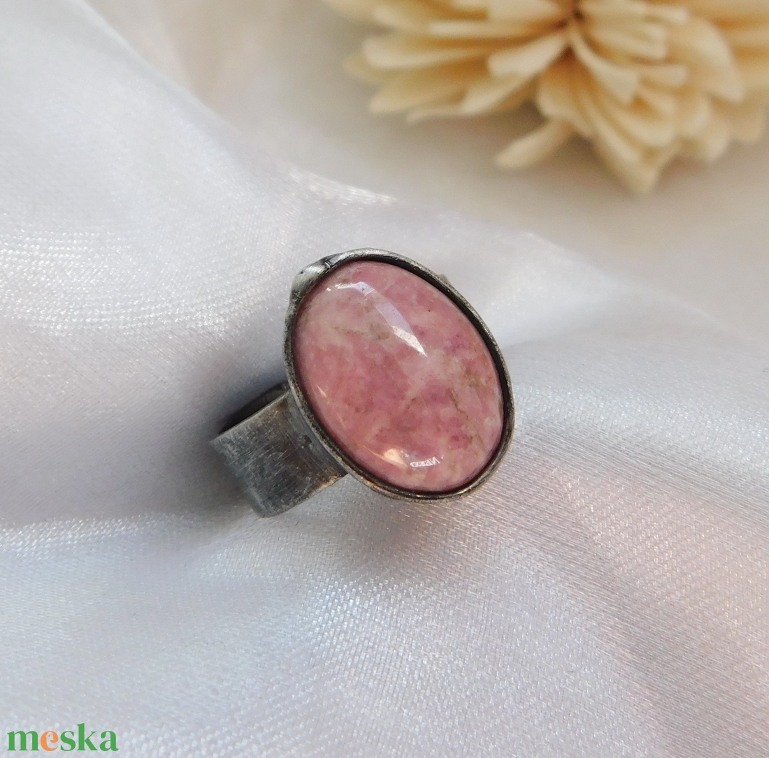 Rodonit gyűrű - ékszer - gyűrű - szoliter gyűrű - Meska.hu