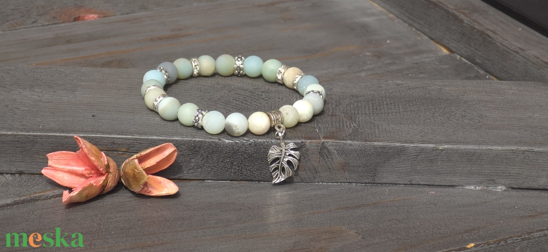 Amazonit Ásvány Karkötő � Remény és nyugalom karkötő - ékszer - karkötő - ásványkarkötő - Meska.hu