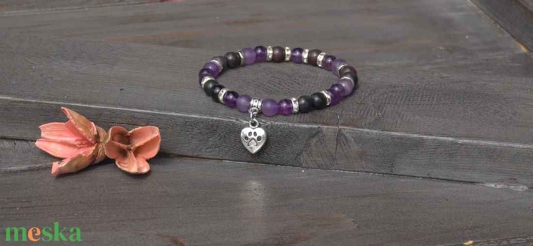 Stressztűrés és magabiztonság- kutyabarát ásvány karkötő - ékszer - karkötő - ásványkarkötő - Meska.hu