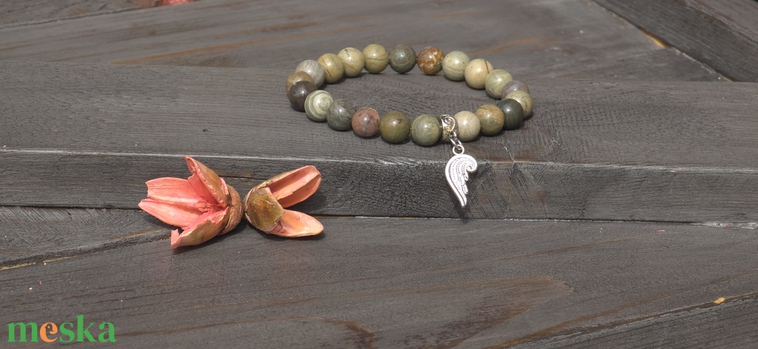 Angyali Oltalom és Belső béke Ásvány Karkötő  - ékszer - karkötő - ásványkarkötő - Meska.hu