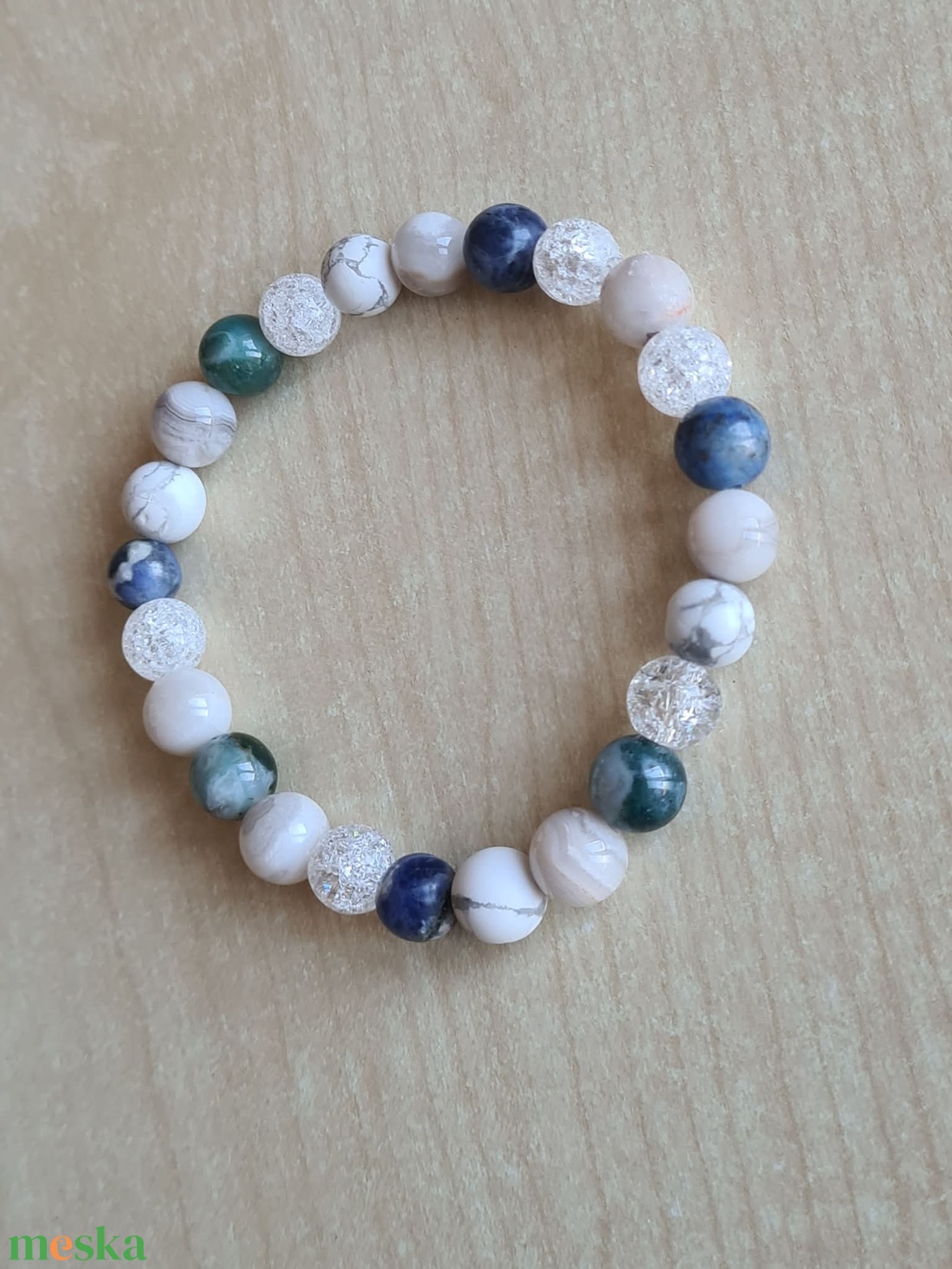 Természet nyugalma ásvány karkötő  - ékszer - karkötő - ásványkarkötő - Meska.hu