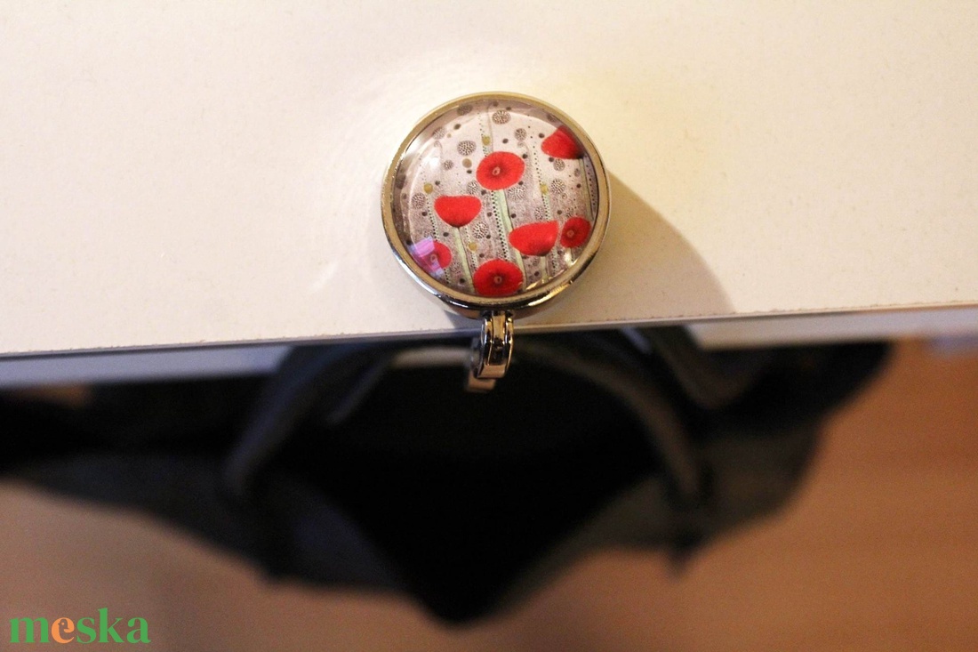 Pipacsos táskatartó - táska & tok - kulcstartó & táskadísz - táskaakasztó - Meska.hu