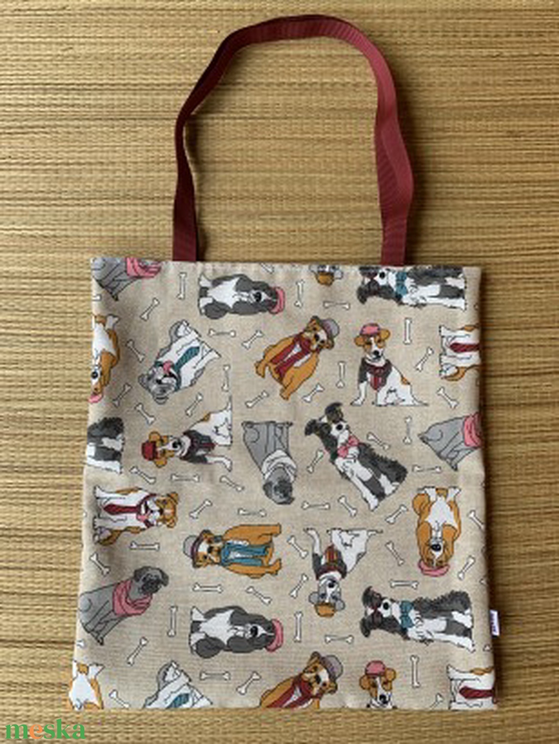 Kutyás dekortextil szatyor - táska & tok - kézitáska & válltáska - vállon átvethető táska - Meska.hu Kutyás dekortextil szatyor - táska & tok - kézitáska & válltáska - vállon átvethető táska - Meska.hu