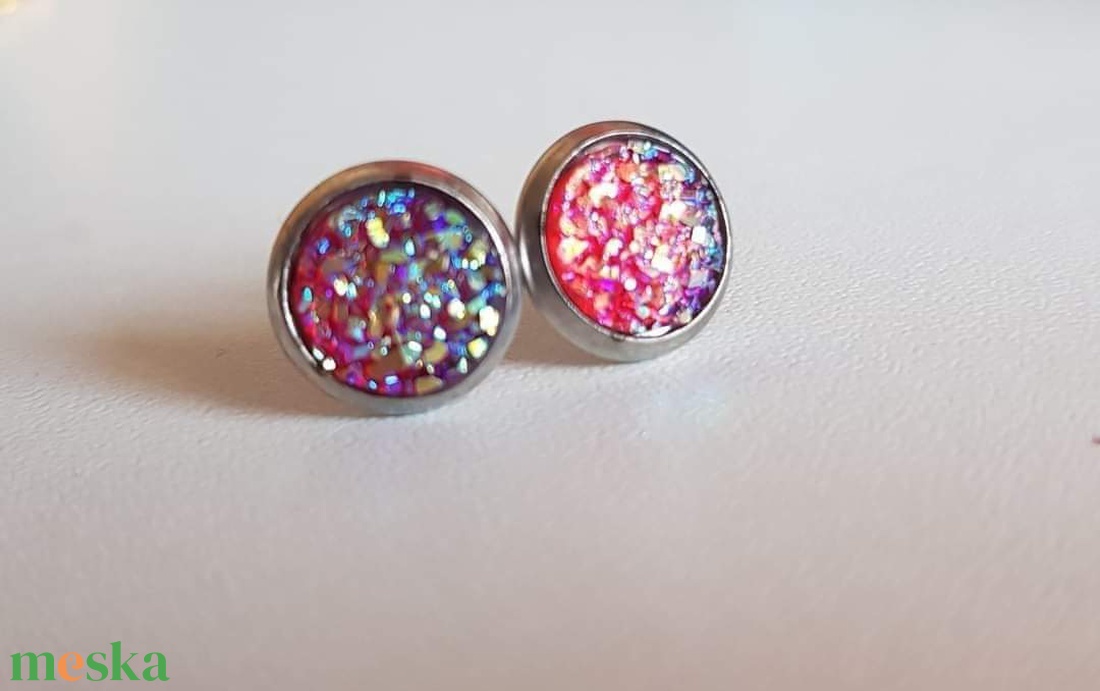 8mm-es bedugós fülbevaló (Druzy) - ékszer - fülbevaló - pötty fülbevaló - Meska.hu 8mm-es bedugós fülbevaló (Druzy) - ékszer - fülbevaló - pötty fülbevaló - Meska.hu