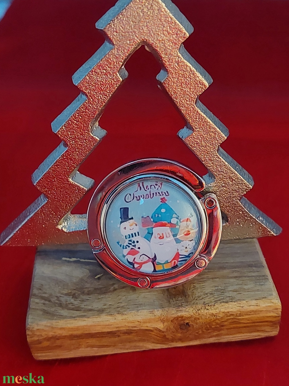 Táskatartó-karácsonyi mintás, Merry Christmas - táska & tok - kulcstartó & táskadísz - táskaakasztó - Meska.hu