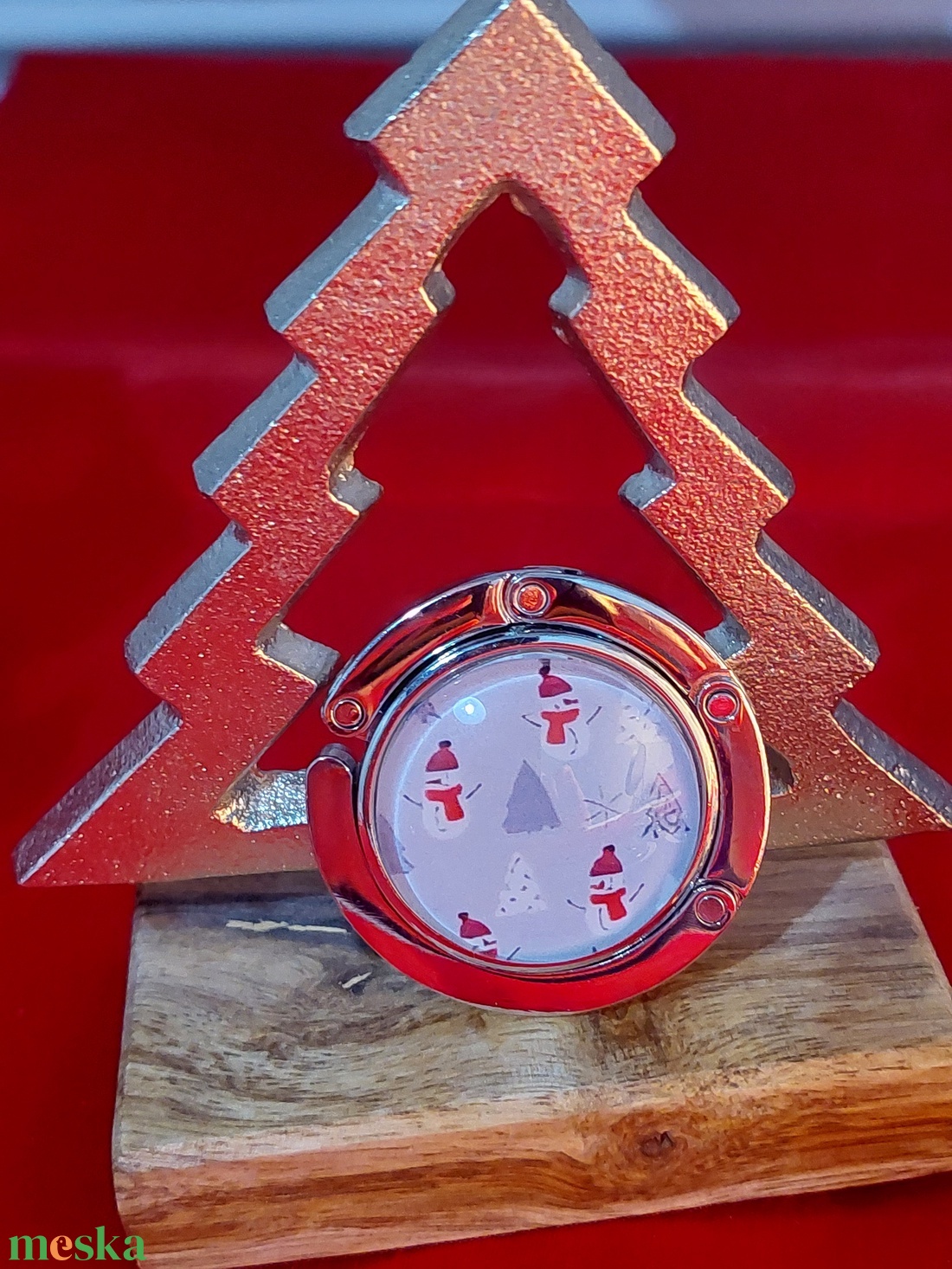 Táskatartó-karácsonyi mintás, hóemberek - táska & tok - kulcstartó & táskadísz - táskaakasztó - Meska.hu