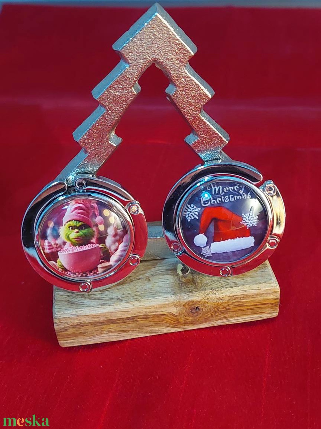 Táskatartó-karácsonyi mintás, grincs - táska & tok - kulcstartó & táskadísz - táskaakasztó - Meska.hu