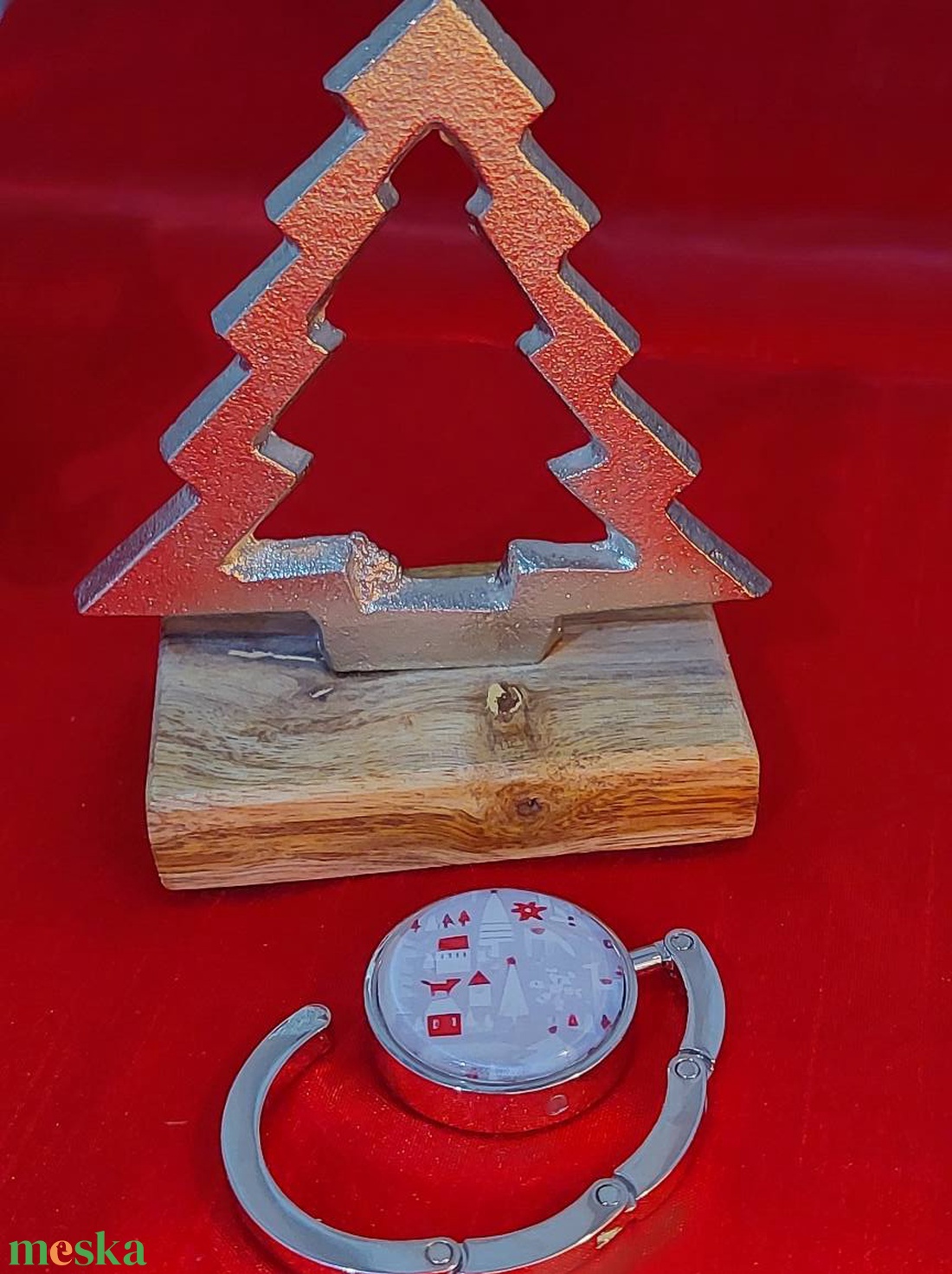 Táskatartó-karácsonyi mintás, téli motívum - táska & tok - kulcstartó & táskadísz - táskaakasztó - Meska.hu