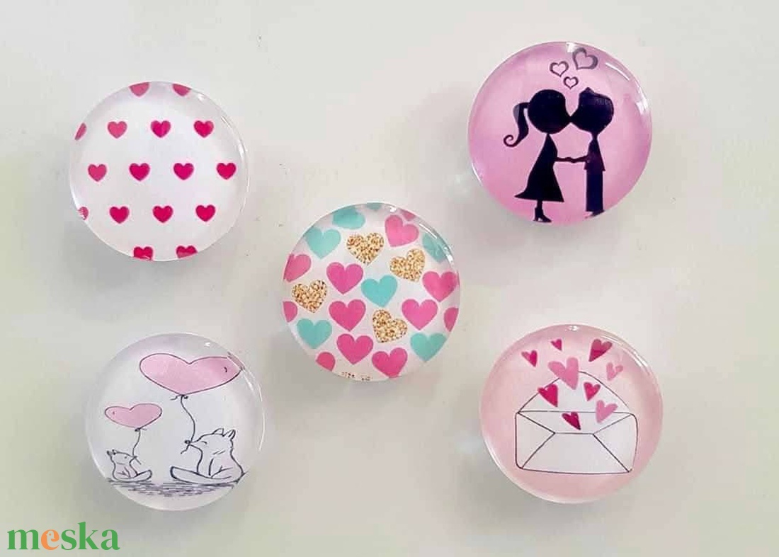 Valentin napi hűtőmágnesek - otthon & életmód - konyhafelszerelés, tálalás - konyhai dekoráció - hűtőmágnes - Meska.hu