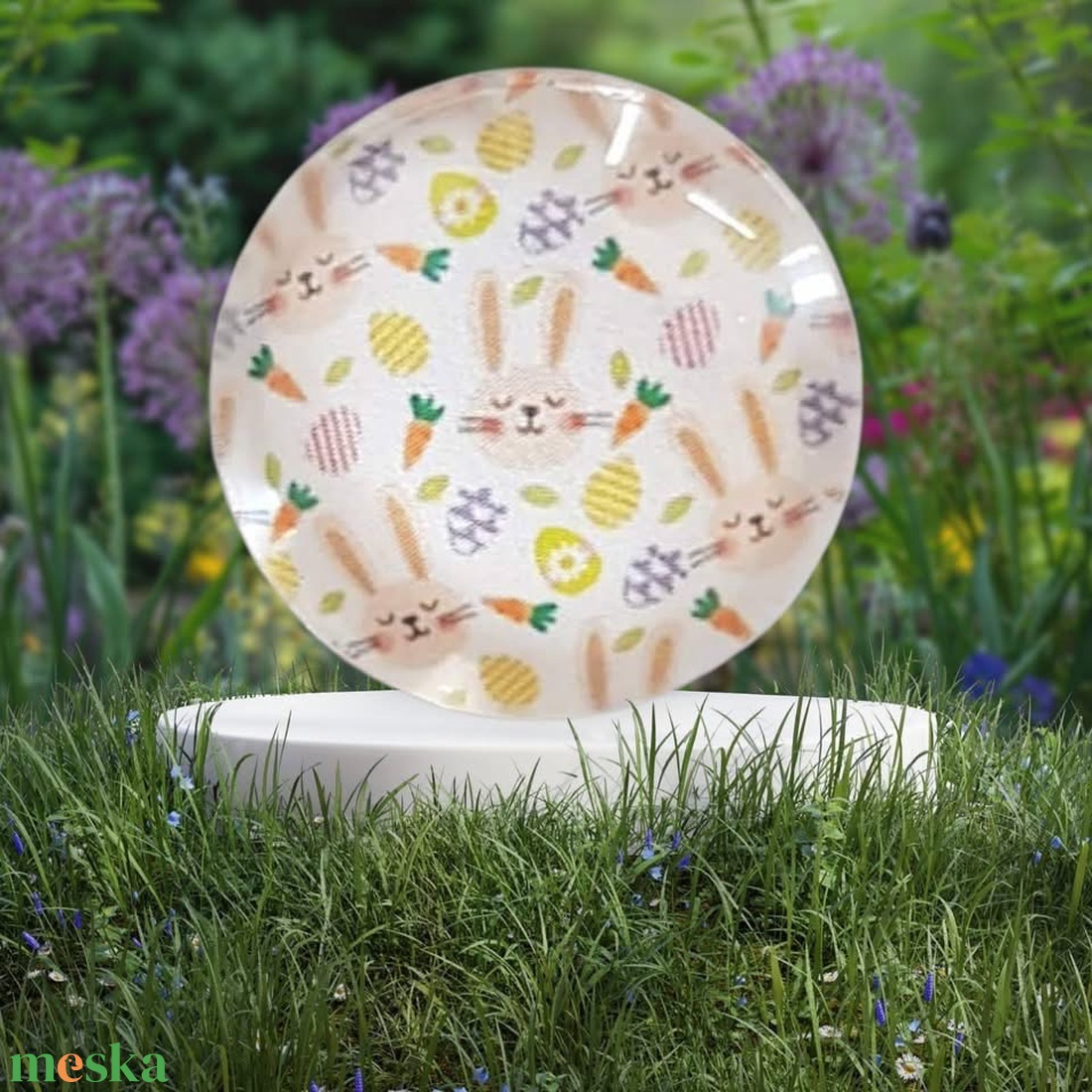 Vidám nyuszis hűtőmágnes � húsvéti tojásos, répás minta - otthon & életmód - konyhafelszerelés, tálalás - konyhai dekoráció - hűtőmágnes - Meska.hu