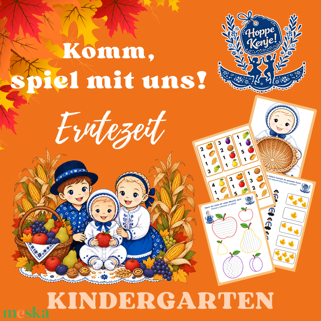 Hoppe Kenje - Erntezeit KINDERGARTEN/ÓVODA - játék & sport - készségfejlesztő és logikai játék - oktató játékok - Meska.hu