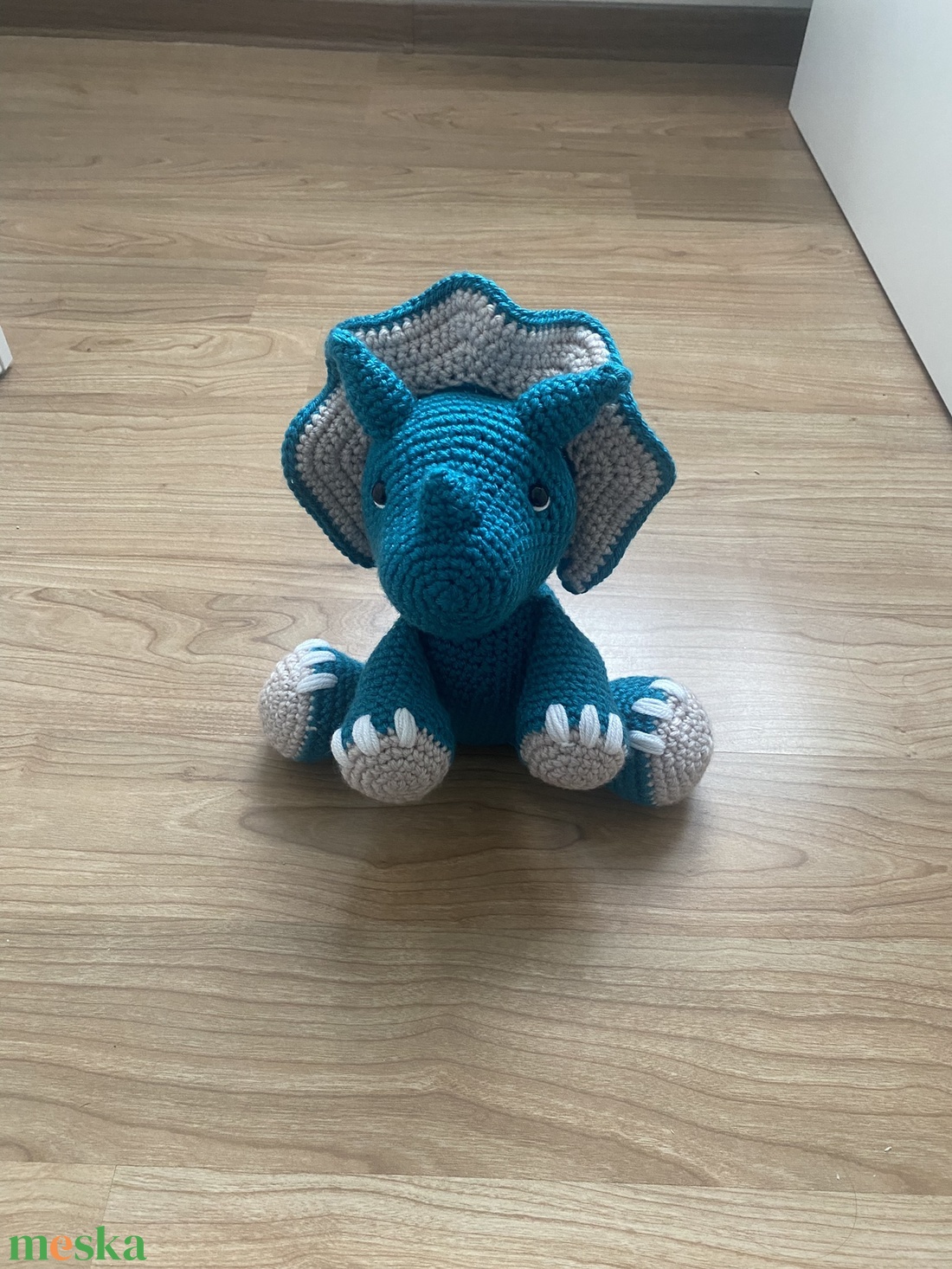 Horgolt Triceratops Amigurumi - játék & sport - plüssállat & játékfigura - plüss dínók - Meska.hu