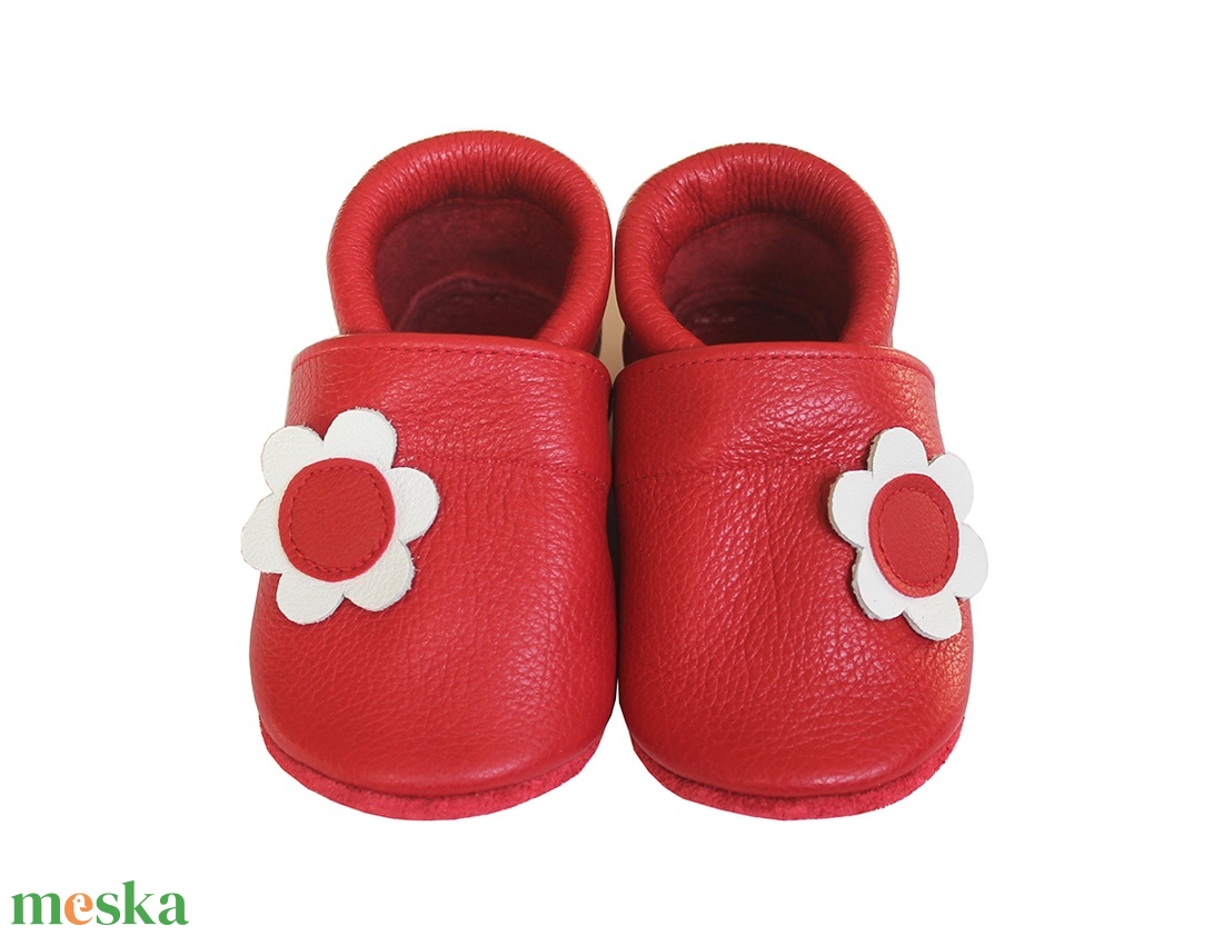 Hopphopp puhatalpú cipő - Virágos/Piros - ruha & divat - cipő & papucs - cipő, szandál - Meska.hu