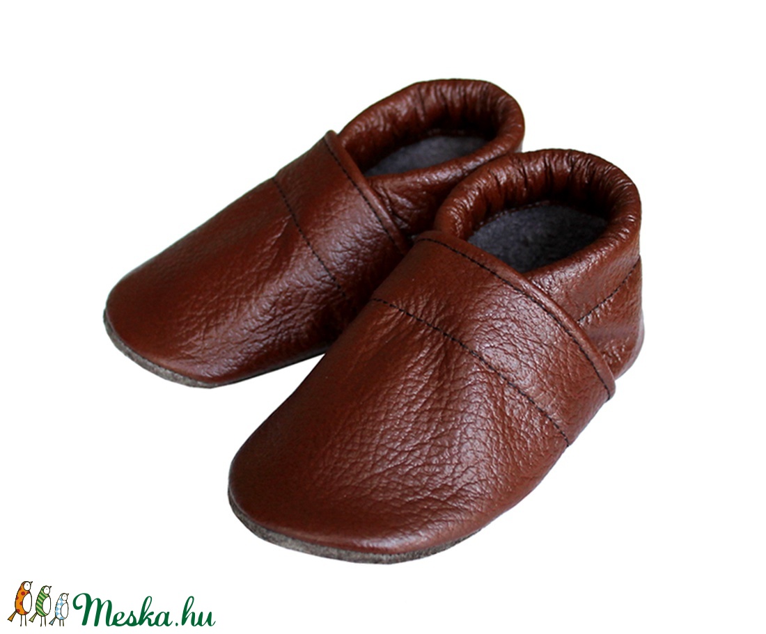 Hopphopp puhatalpú cipő - Barna - ruha & divat - babaruha & gyerekruha - babacipő - Meska.hu