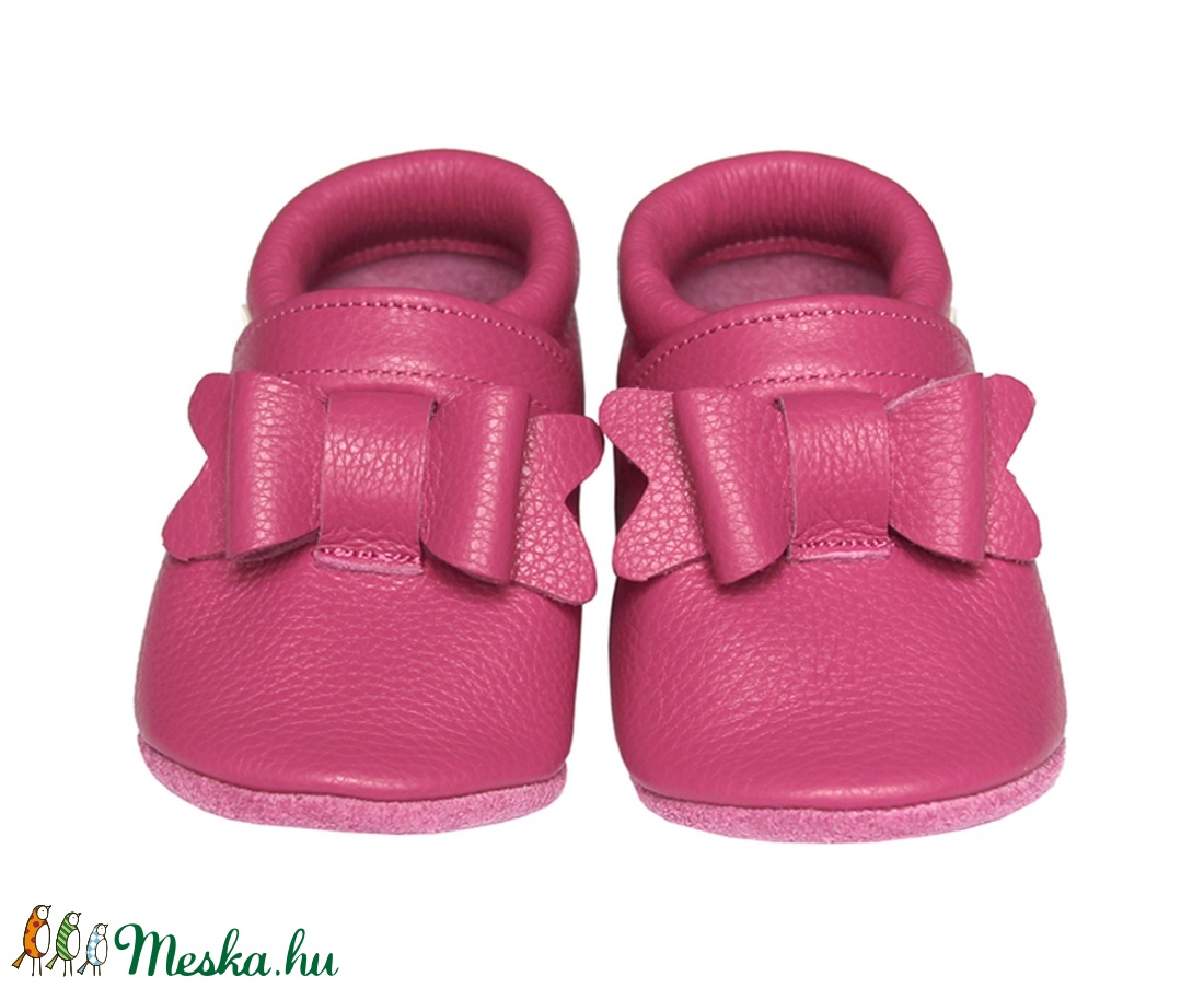 Új!!! Hopphopp puhatalpú cipő - Masnis/pink - ruha & divat - babaruha & gyerekruha - babacipő - Meska.hu