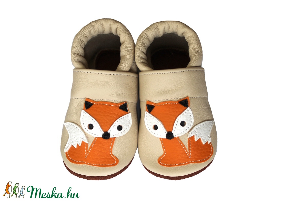 Hopphopp puhatalpú cipő - Rókás/bézs - 18-as méret - ruha & divat - cipő & papucs - cipő, szandál - Meska.hu