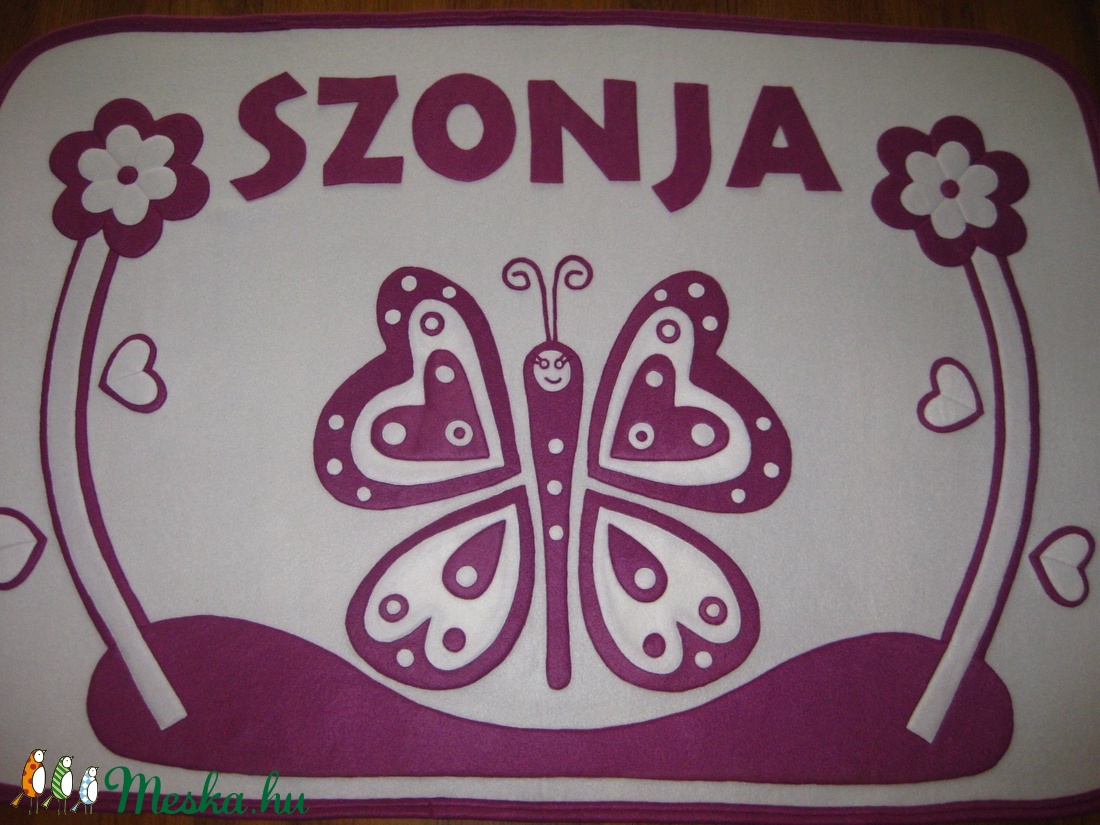 pillangós takaró - névre szólóan -  - Meska.hu